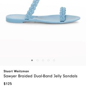 Stuart Weitzman Blue Braided Jelly Sandals